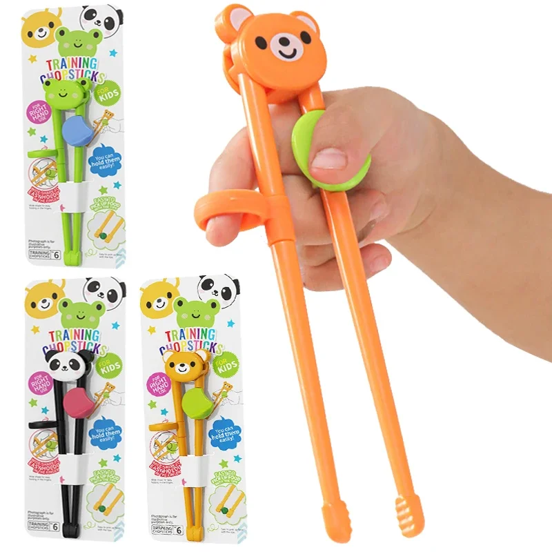 Chopsticks for Children Beginners Baby Auxiliary Eating Chopsticks Learning Cartoon Animal Tableware Training Kids Enlightenment