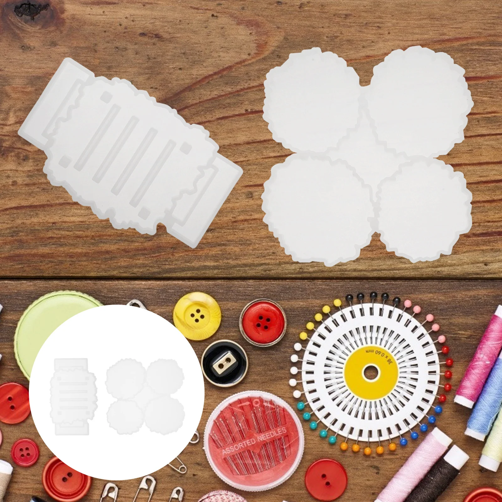 

2Pcs Silicone Mold DIY Cup Holder Coaster Flexible Durable Mold for Handmade Resin Coaster Craft Silicone Die