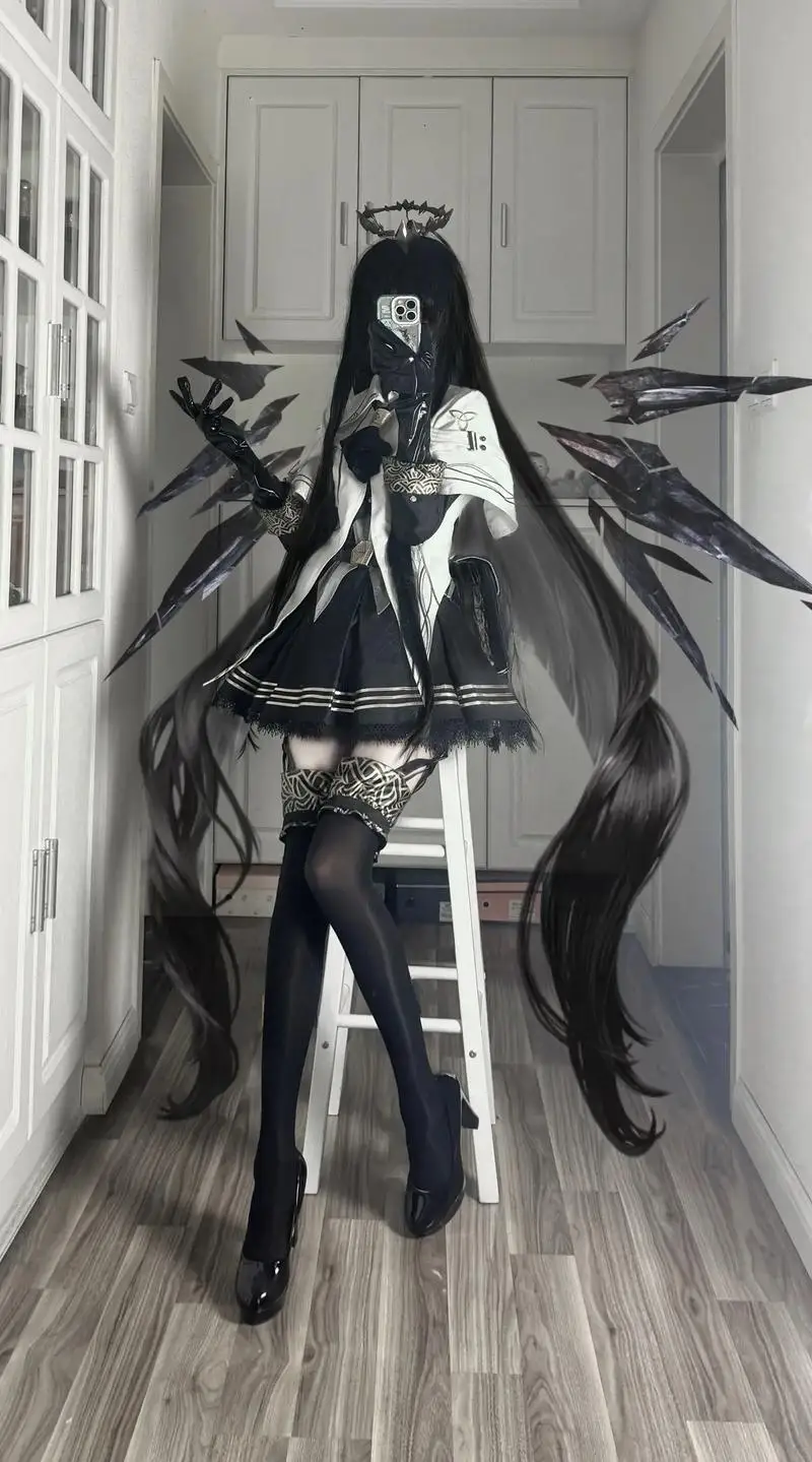 Disfraz de Cosplay de Arturia de Anime Arknights, Traje Sexy para Mujer, Disfraz de Baile de Máscaras, Peluca, Uniforme de Combate, Falda y Accesorios