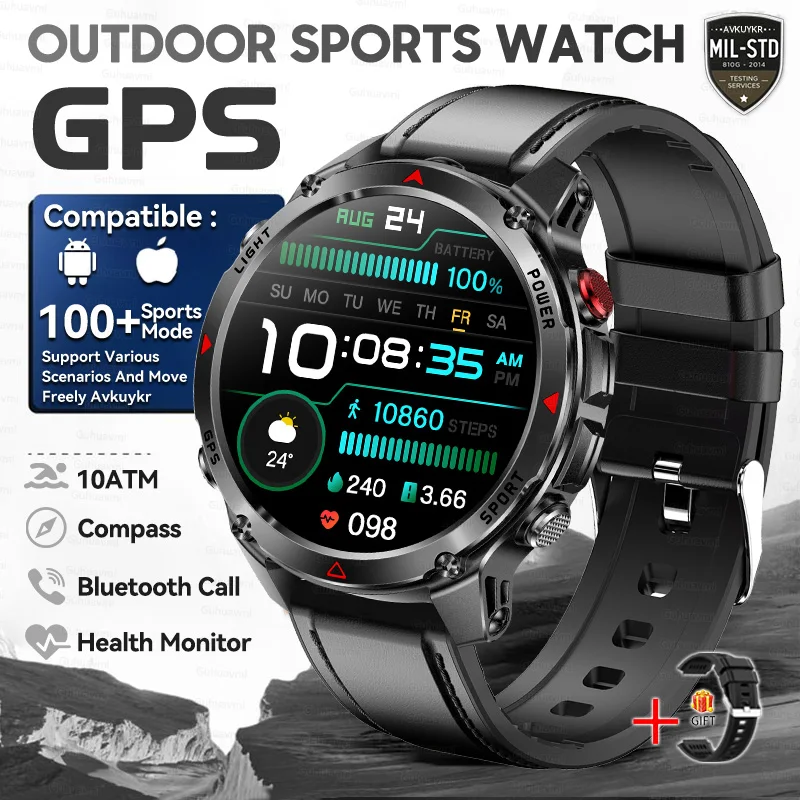 T-Rex 3 Pro Militaire kwaliteit AGPS Smart Watch 10ATM Waterdicht Dual-band GNSS Kompas Hoogtemeter AMOLED Zwemmen Sport Smart Watch Heren