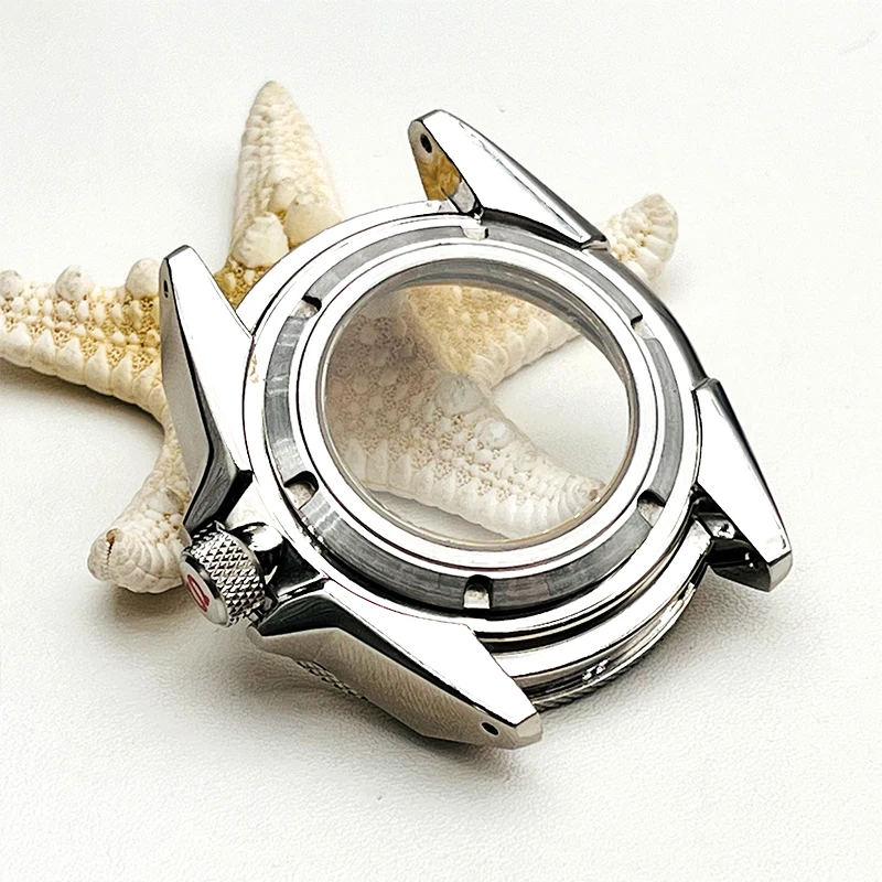 Seiko الطلب NH35 حالة الفولاذ المقاوم للصدأ شفافة أسفل الغطاء الخلفي يناسب NH35 NH36 الحركة التلقائية الملك الساموراي ساعة