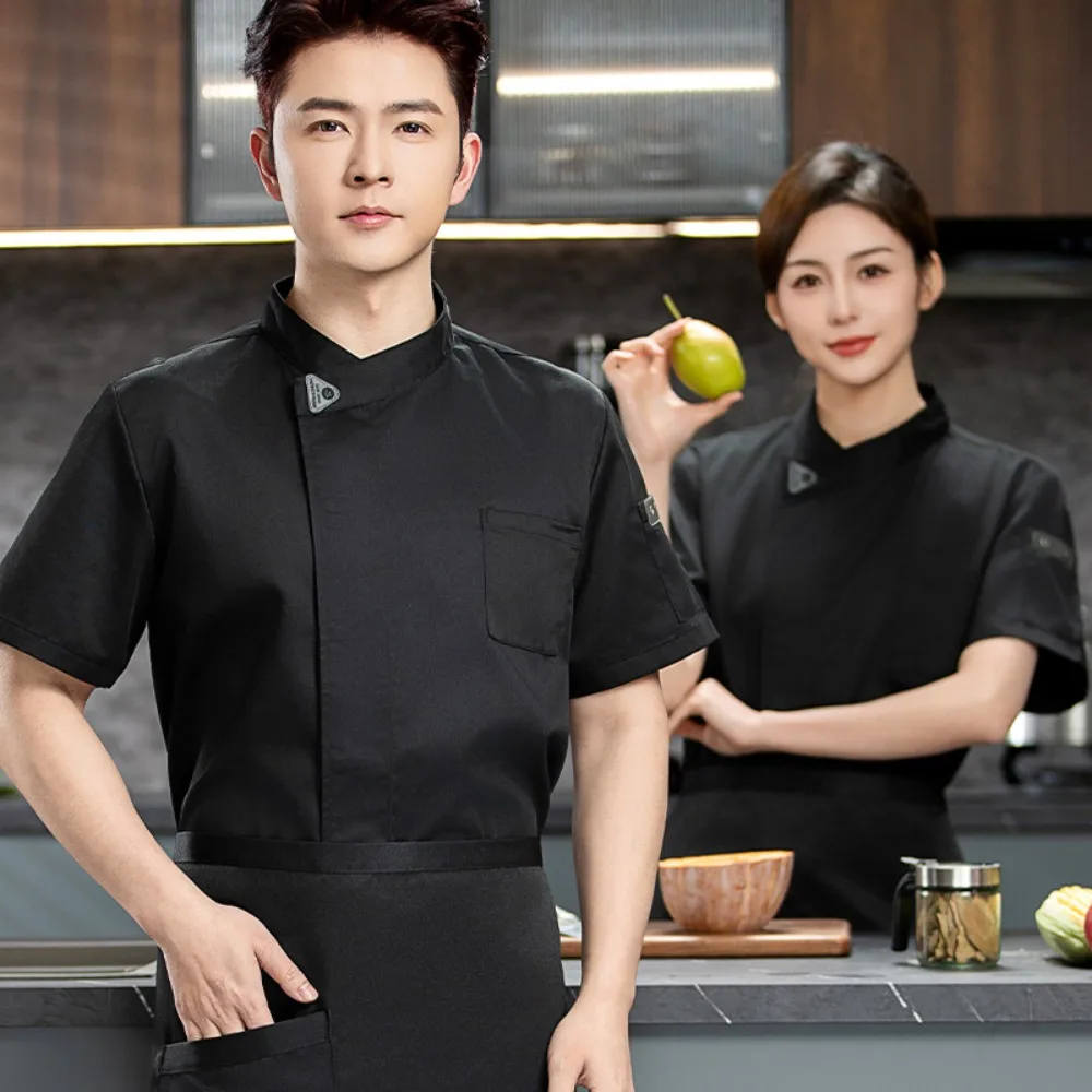 

Дышащий сетчатый костюм повара 2026 для китайского ресторана, отеля, кейтеринга, с коротким рукавом, прочный, удобный