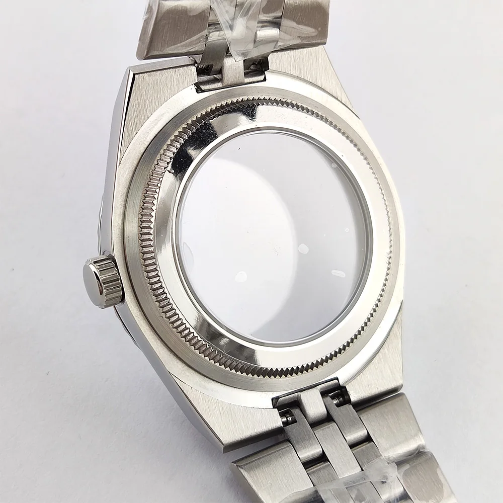 Корпус NH35, 39,7 мм, сапфировое стекло, корпус мужских часов из нержавеющей стали, подходит для механизма NH34/NH35, часы с индивидуальным логотипом в сборе