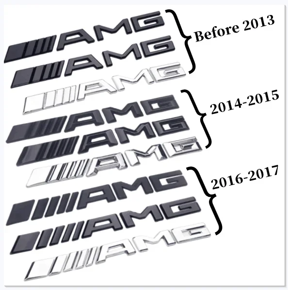 3D ABS Car Rear Trunk Badge Decal Letters Sticker For Mercedes Benz AMG A B C E G CLA C63 C63S E53 GT SLK W176 W205 W177 C260L