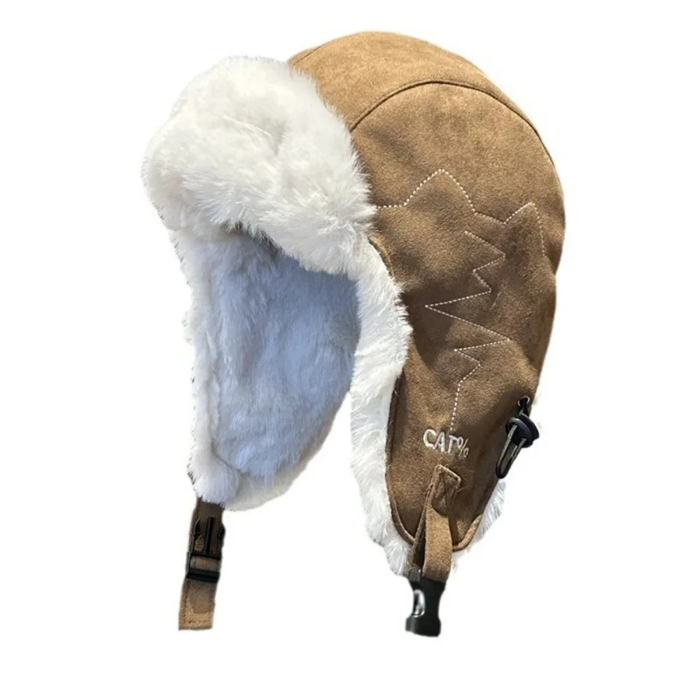 AliExpress NONE Winter Fleece-Lined Trapper Hat Windproof Ear Protection Cold-Resistant Cap for Cycling Mountaineering Skiing & Outdoor Flying