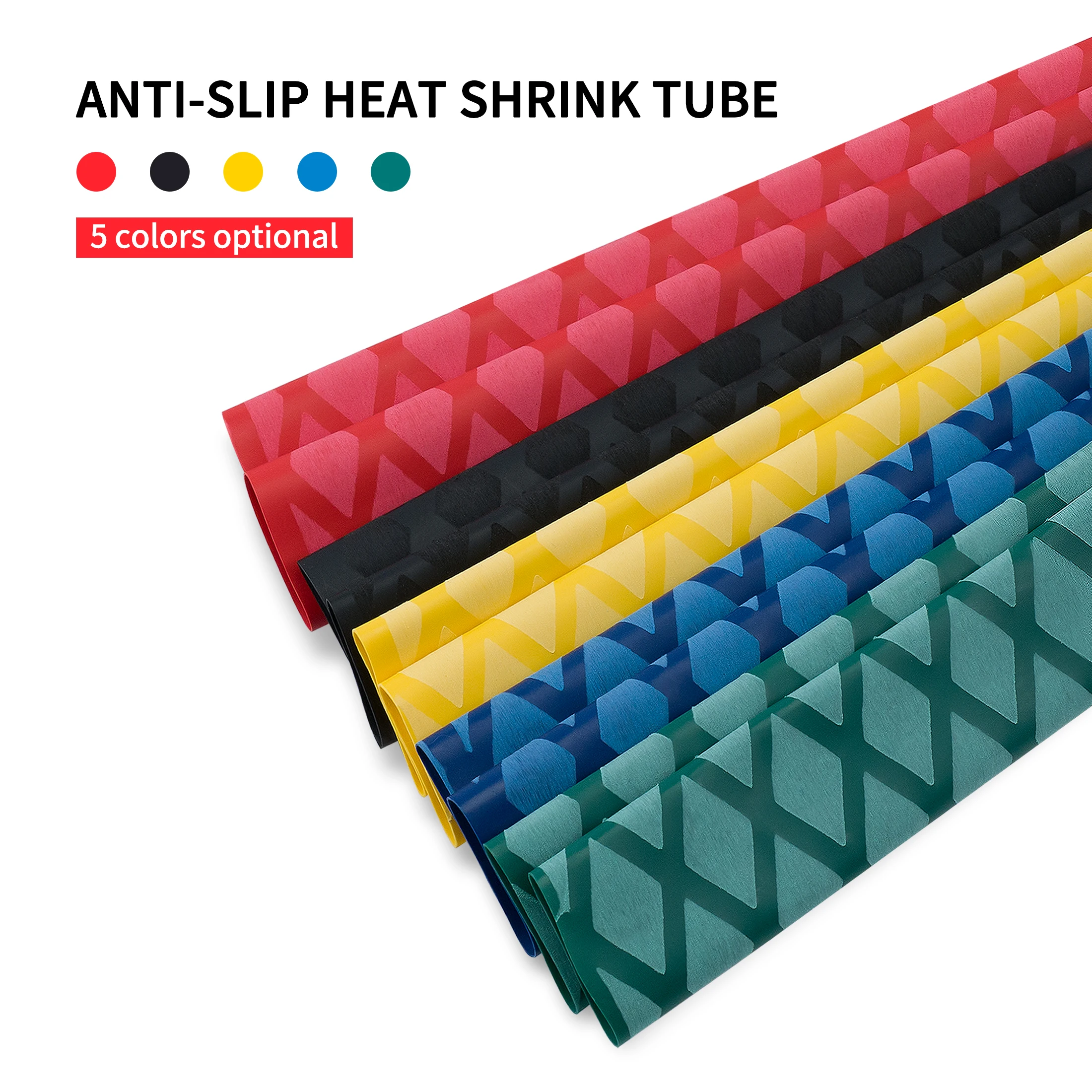 1M Anti-Slip Heat Shrink Tube For Fishing Rod Or DIY Electrical Insulation 5 Colors 15/18/20/22/25/28/30/35/40/45/50mm