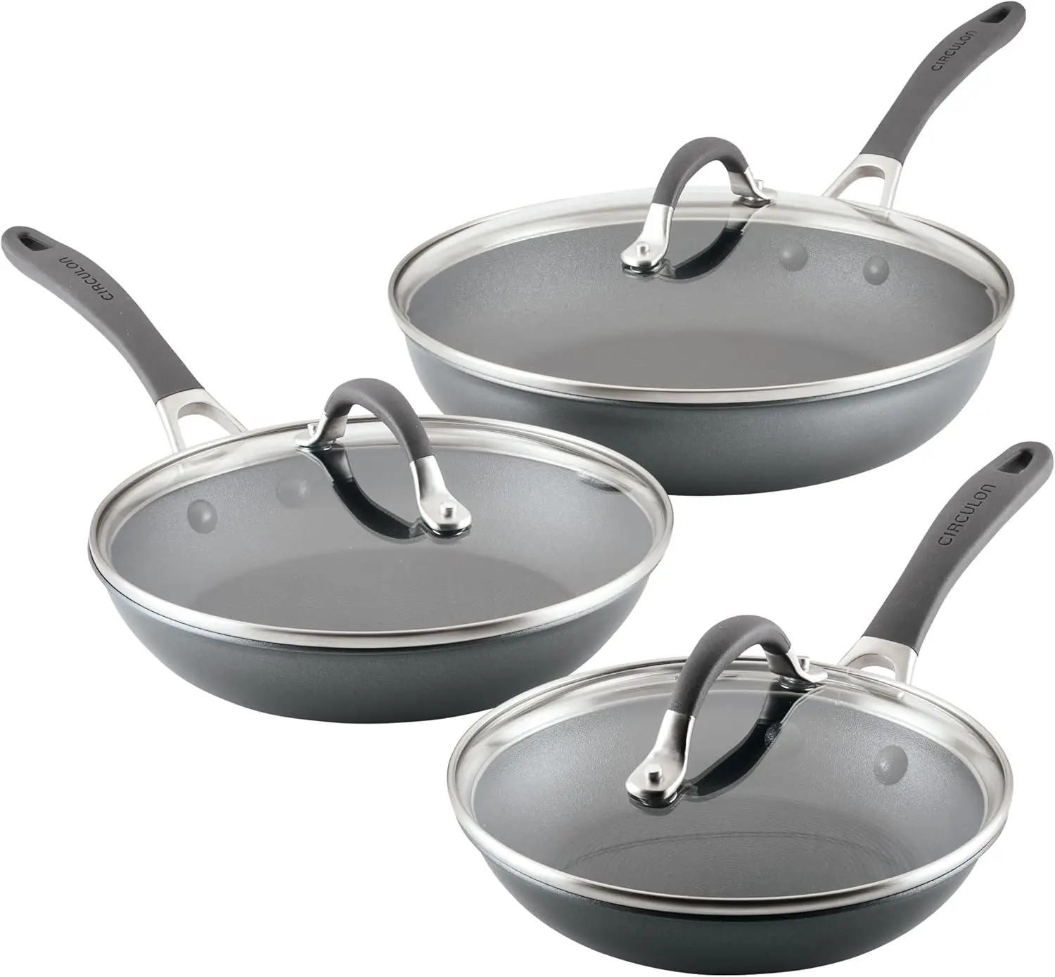 A1  with  Technology Nonstick Induction, Frying Pans/Skillets with Lids, Metal Utensil Safe,