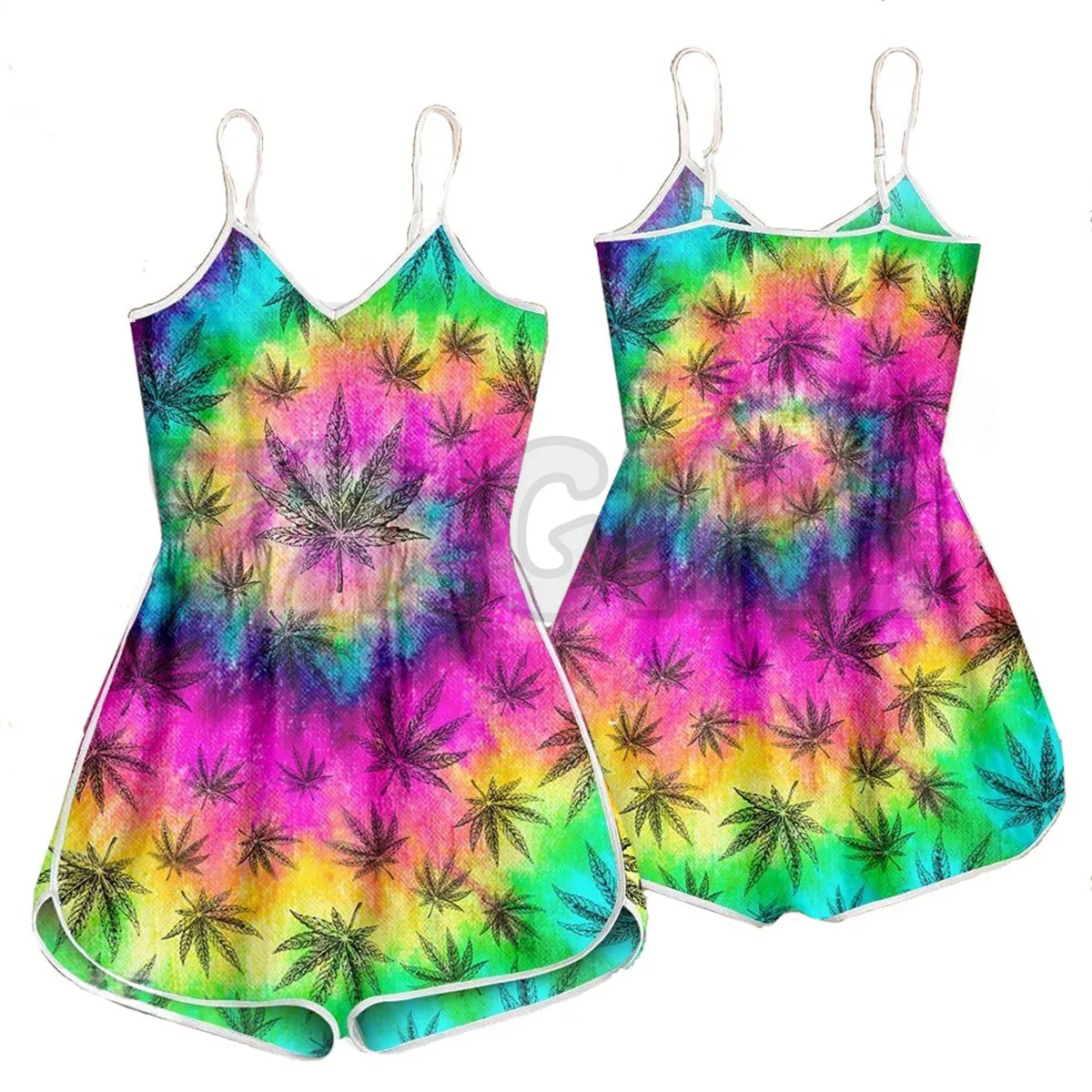 YX GIRL Macacão Estampado 3D com Motivo de Girassol, Roupas de Verão Bohemia para Mulheres