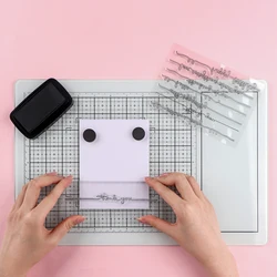 Must-have All-in-one Magnetic Glass Craft Mat for Cutting Stamping Mixed Media Heat Embossing and Hot Glue DIY Projects 40x26cm