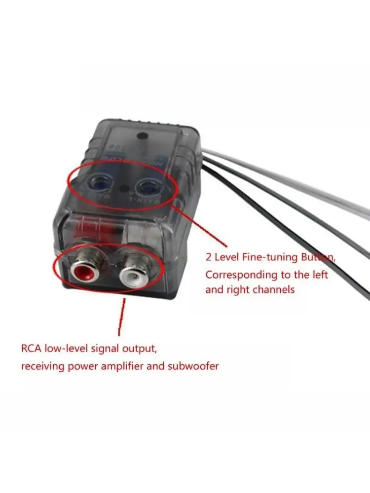 High to Low Level Car Speaker RCA Amplifier Line Output Converter Adapter