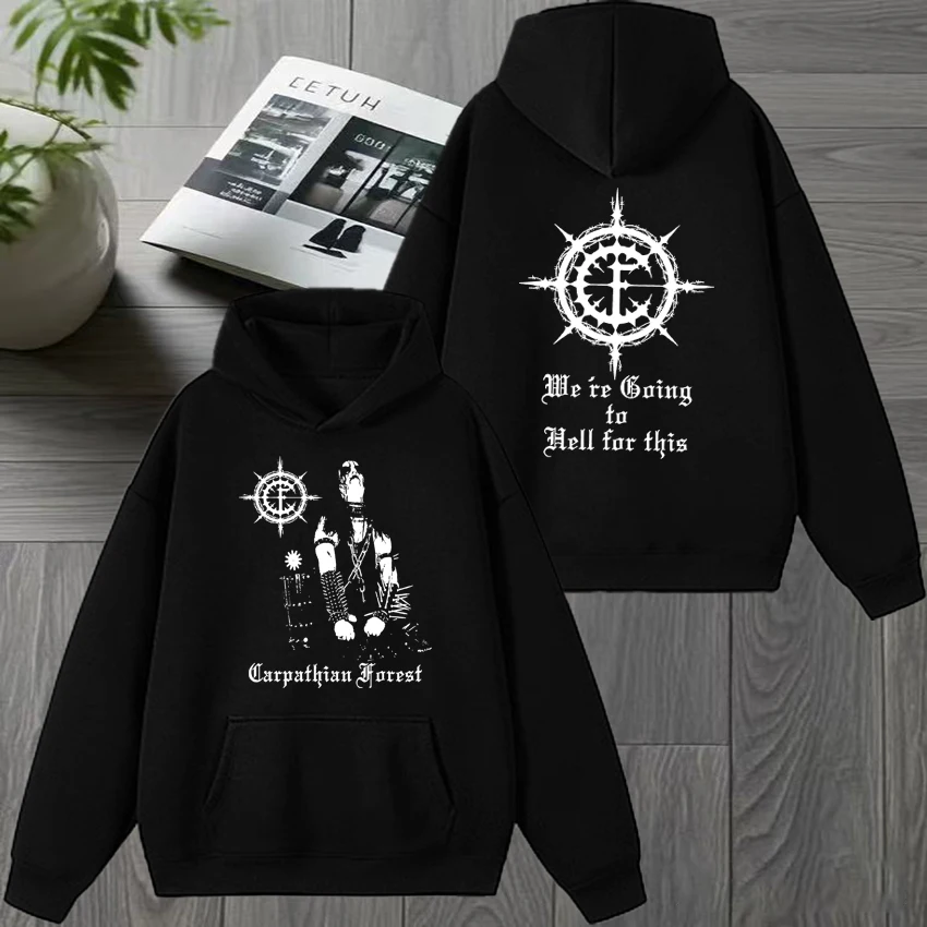 

2026 Carpathian Forest Norwegian Black Metal print Hoodie Men women Fleece Casual Sweatshirt Unisex Winter Long sleeve pulloves