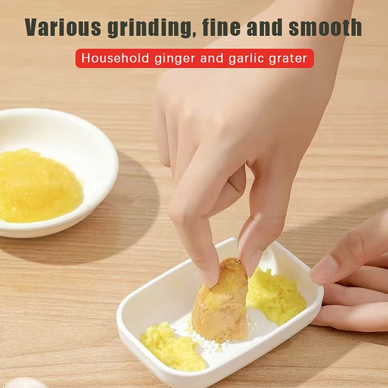 Home Garlic Masher White PlasticGinger Grater Tool Hand Grinder Garlic Masher Portable Carrot Ginger Grinding Kitchen Tool