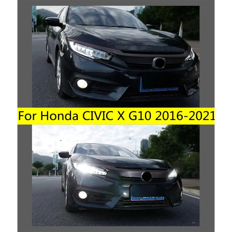 

LED front lights For Honda CIVIC X G10 16-21 DRL Dynamic Turn Signal Headlight High Beam Lamp Projector Lens