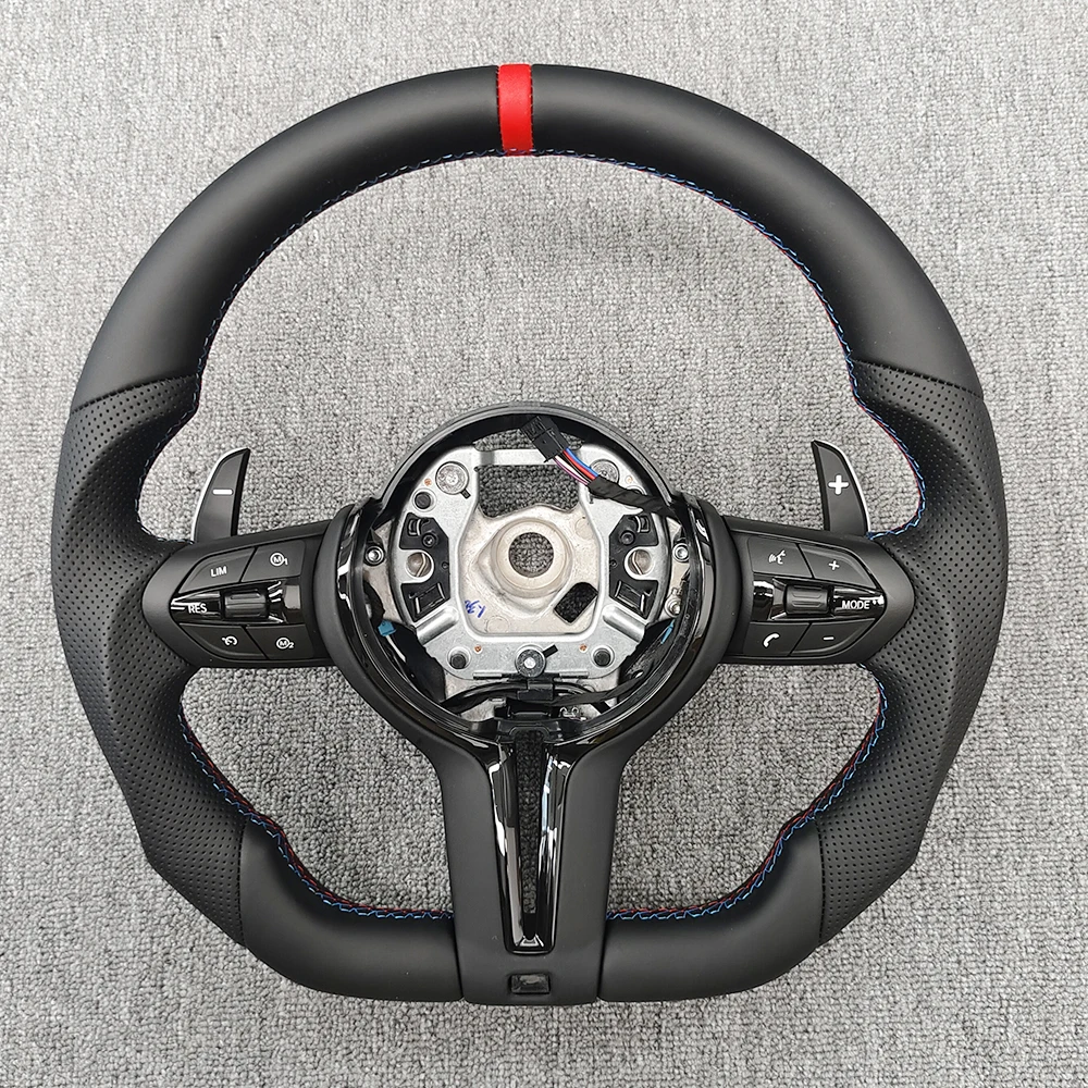 Customized Peforated Leather M Sport Steering Wheel For BMW F20 F22 F25 F30 F32 F34 F36 M3 F80 F01 F06 F10 F12 M4 F82 M5 F90 E87 E82 E90 E92 E84 E70 E71
