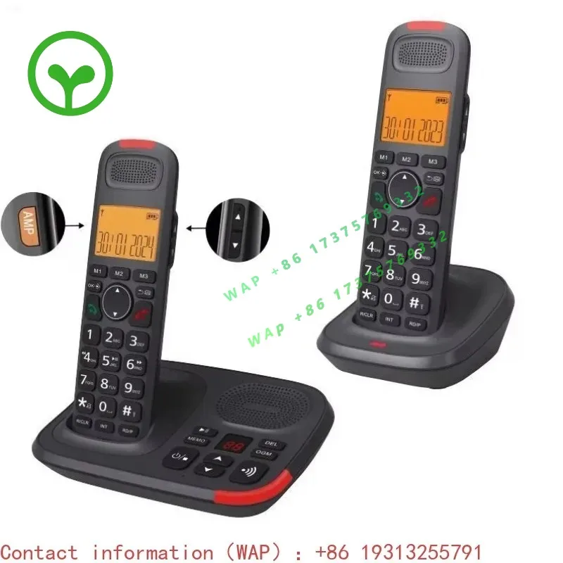 【Best-selling】Two Business Office Home Cordless Phones DECT Phones