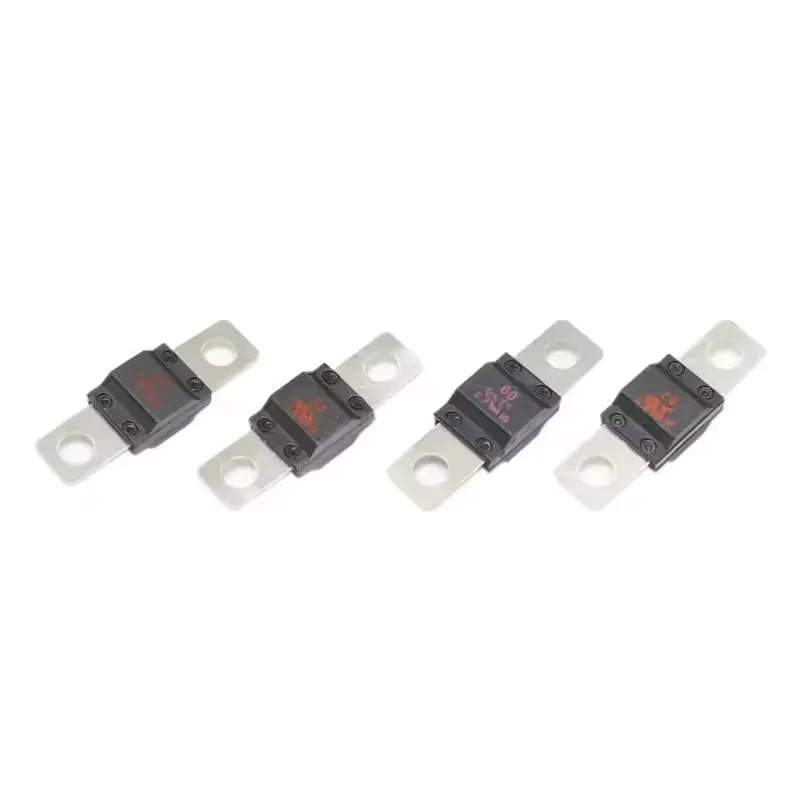 1Set ANS Trumpet Fork Plug Fuse 32V 40A 50A 60A 70A 80A 100A 125A 150A 200A Bolt Fixed Insurance Film + ANS-8 Safety Plate Base