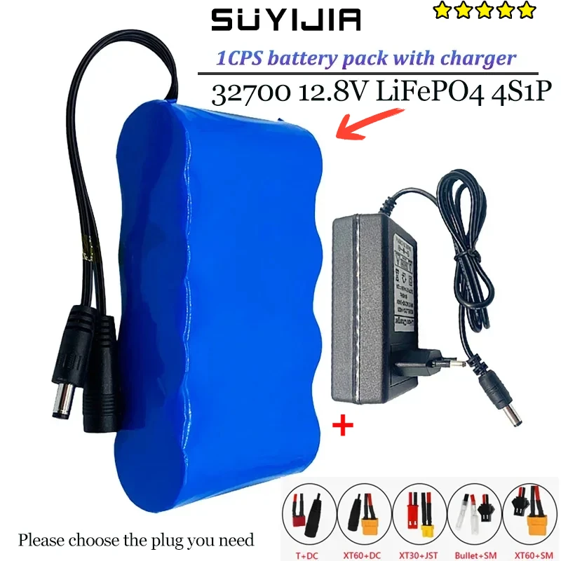 32700 12.8V 4S1P LiFePO4 Lithium Iron Phosphate Battery Pack 40A Electric Boat Balance BMS 12V Uninterruptible Power Supply