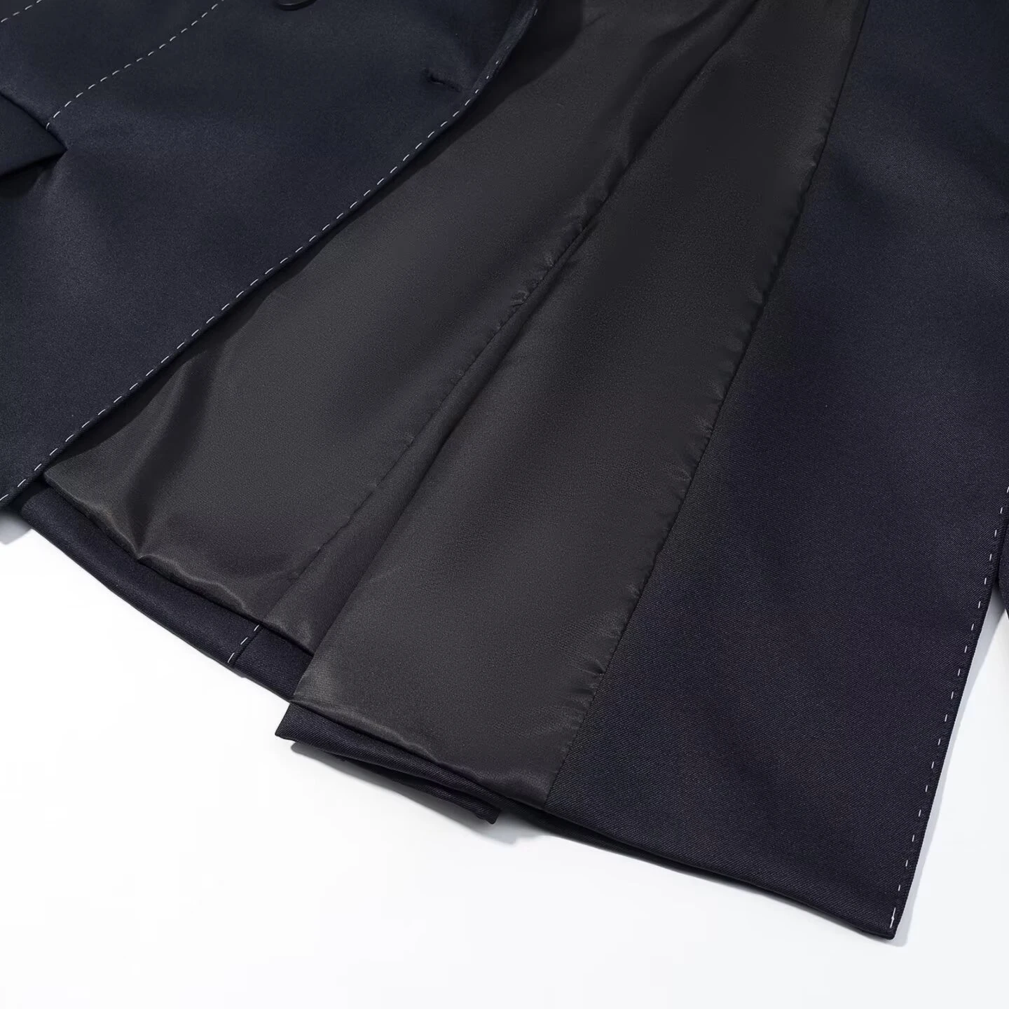 Spring new women's clothing with shoulder pads lapel collar long sleeves loose contrasting splicing stitching suit jacket