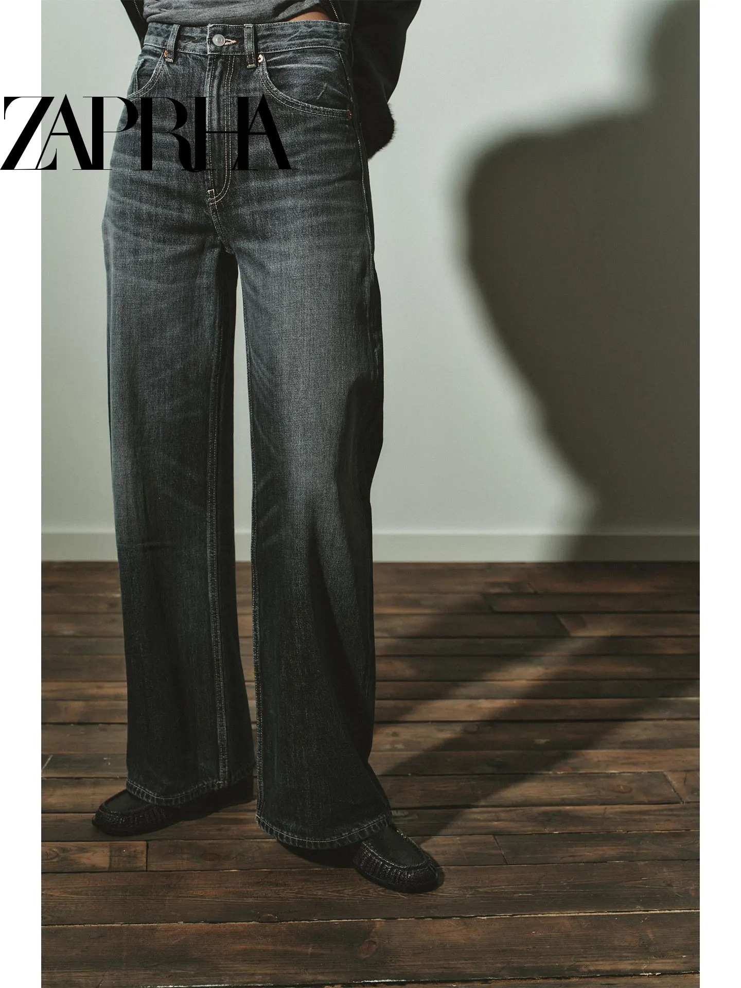 Cintura alta ultra larga perna jeans feminino solto ajuste facionable confortável emagrecimento alta elástica casual sle outono inverno