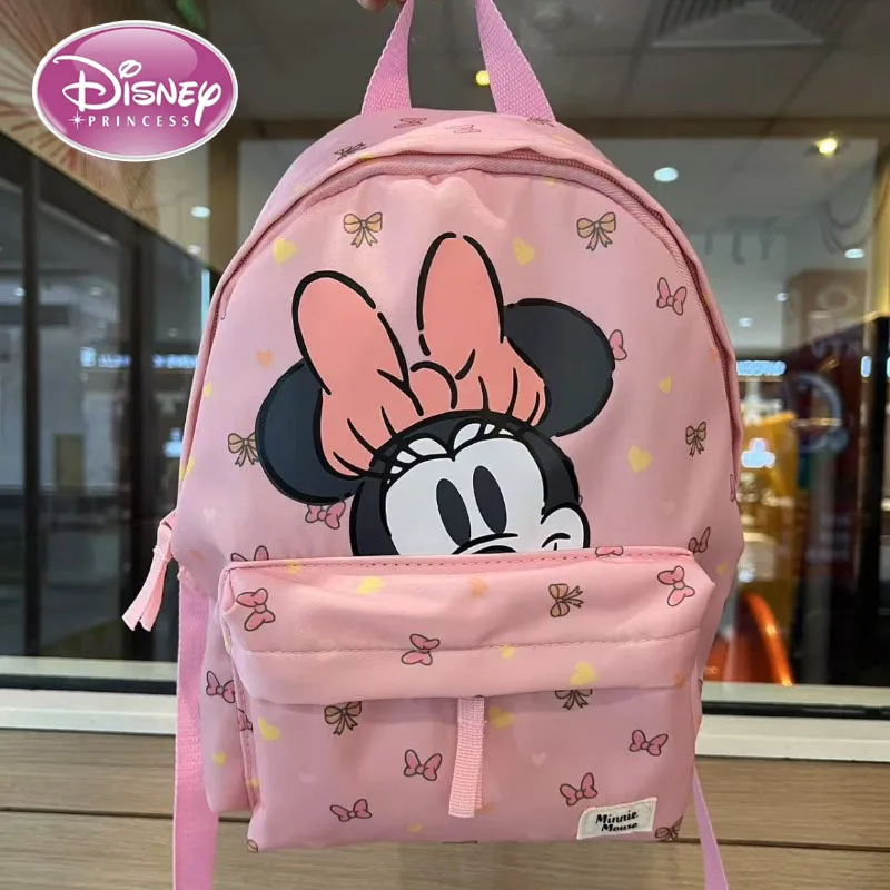 

2025 Новая школьная сумка Disney Minnie для студентов, модный легкий рюкзак большой вместимости для мальчиков и девочек