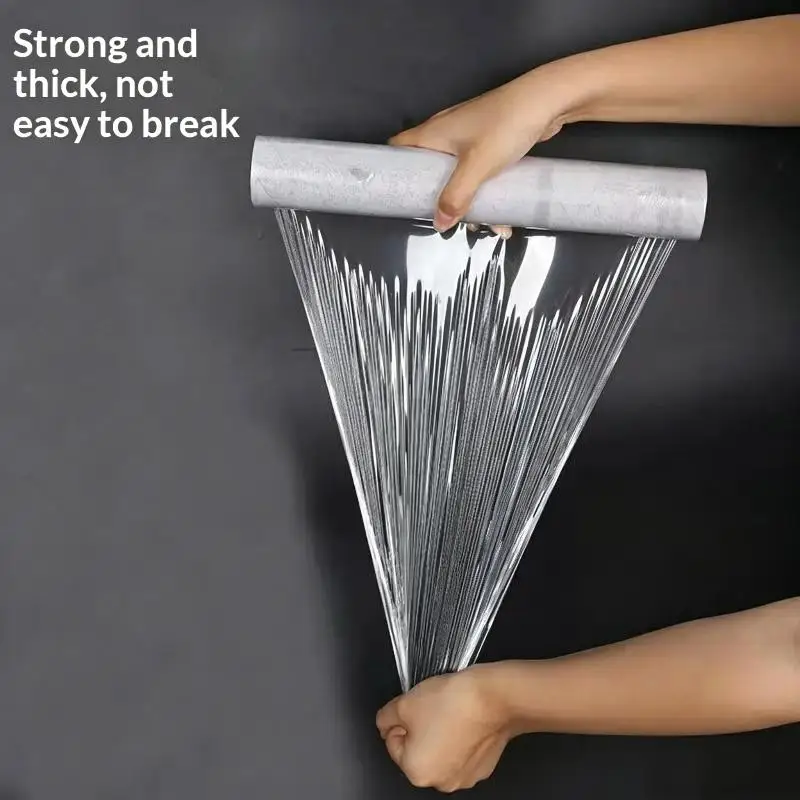 1PCS Cling Film Clear PE Disposable Microwavable Small Roll Food Wrap Keep Food Fresh For Kitchen Refrigerator 30cmx10m