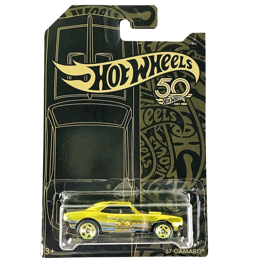 Original Hot Wheels Car 50th Anniversary Diecast 1/64 Vehicles 67 Camaro Collector Metal Alloy Model Toy for Boys Children Gift