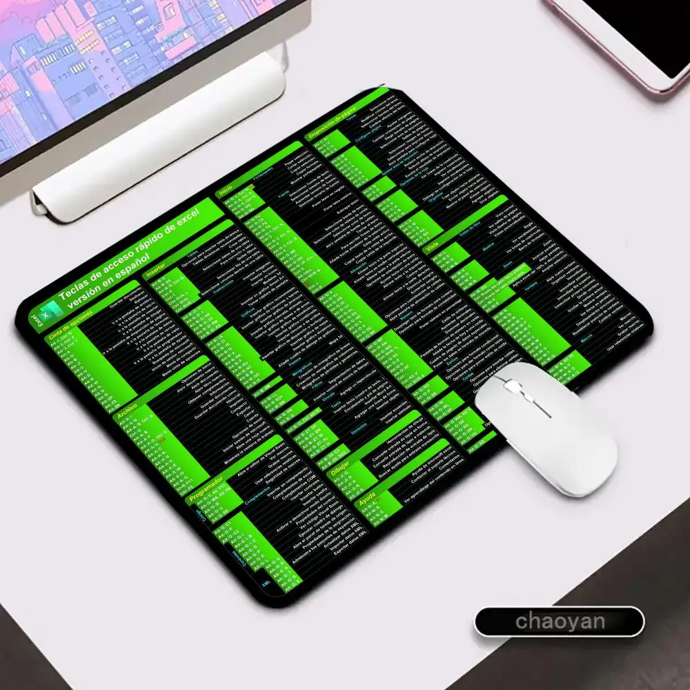 لوحة ماوس إسبانية، لوحة مفاتيح اختصار برامج المكتب ولوحة ماوس، مفاتيح اختصار ممتازة، مريحة لاستخدام حصيرة المكتب