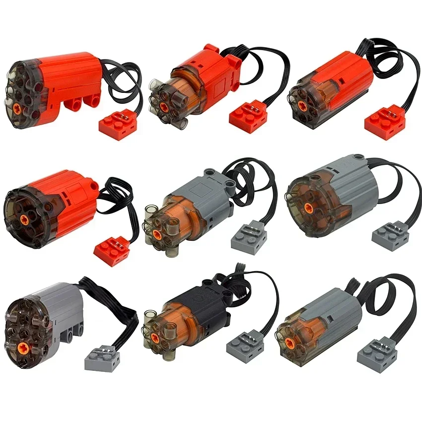 Piezas técnicas de función de potencia MOC, Servo de Motor, bloques de construcción de Motor reforzado, juegos PF de alta velocidad, juguetes de ladrillo, Motor DIY