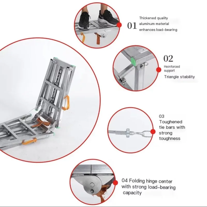 مقعد حصان محمول من الفولاذ قابل للتعديل بارتفاع سميك لسلامة العمل على ارتفاعات عالية