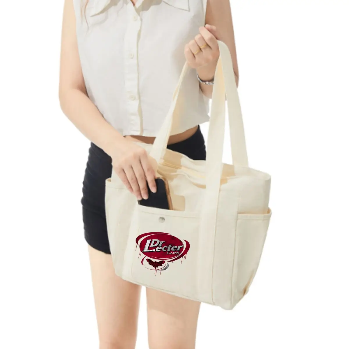 Dr. Lecter Edge Trendy Multi-Pocket Bag – Perfect for Coffee Shop Visits