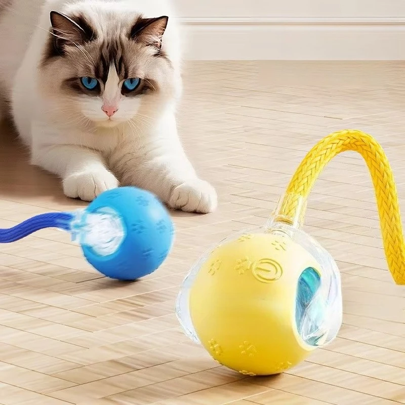 

Smart Interactive Cat Toy Ball with Birdsong Durable Pet Supplies Indoor Game with Auto Scrolling Cat Accessories