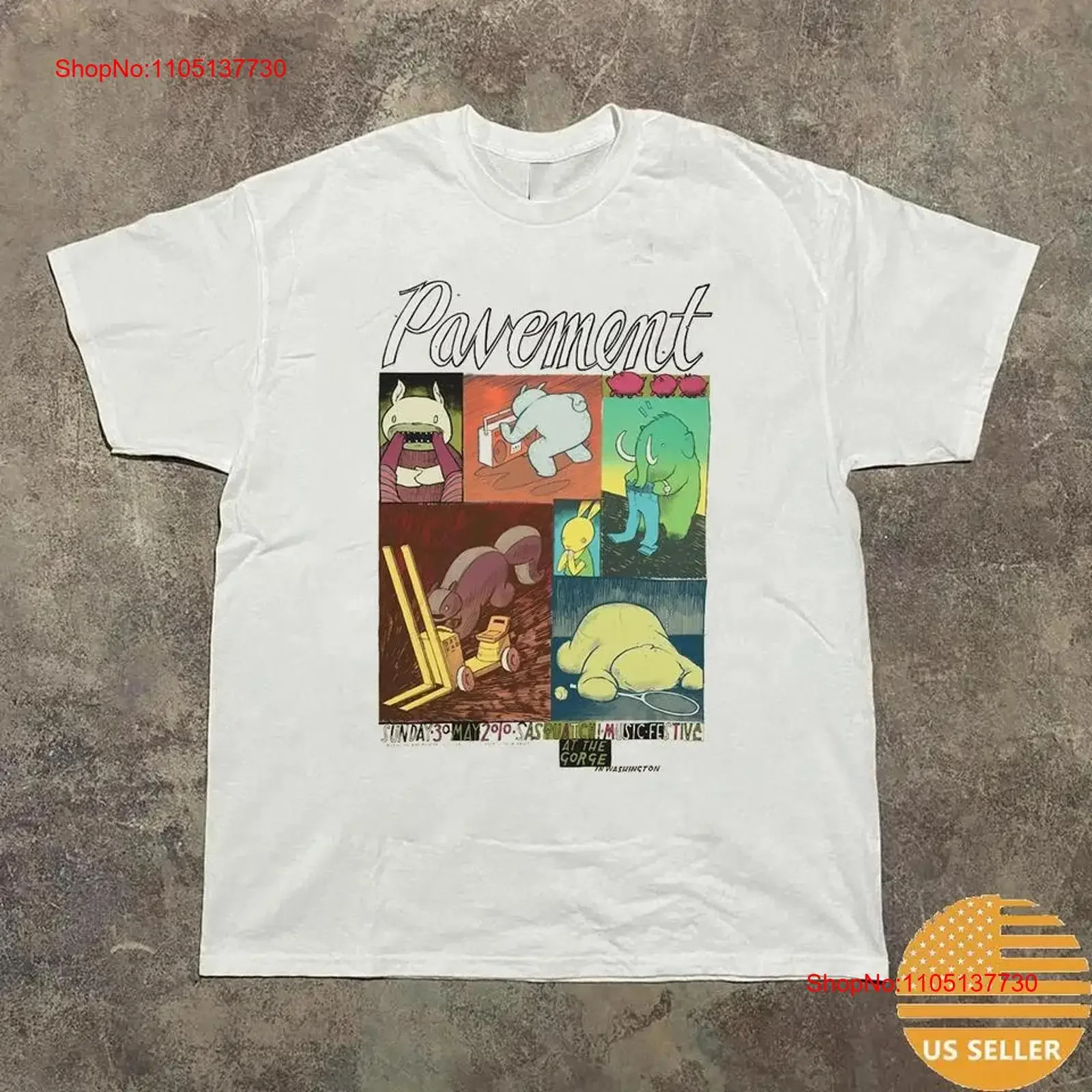 One of Indie Rock Pavement Band T SHIRT FULL SIZE S 5XL vintage Washed Stylish Soft Breathable Slightly graphic