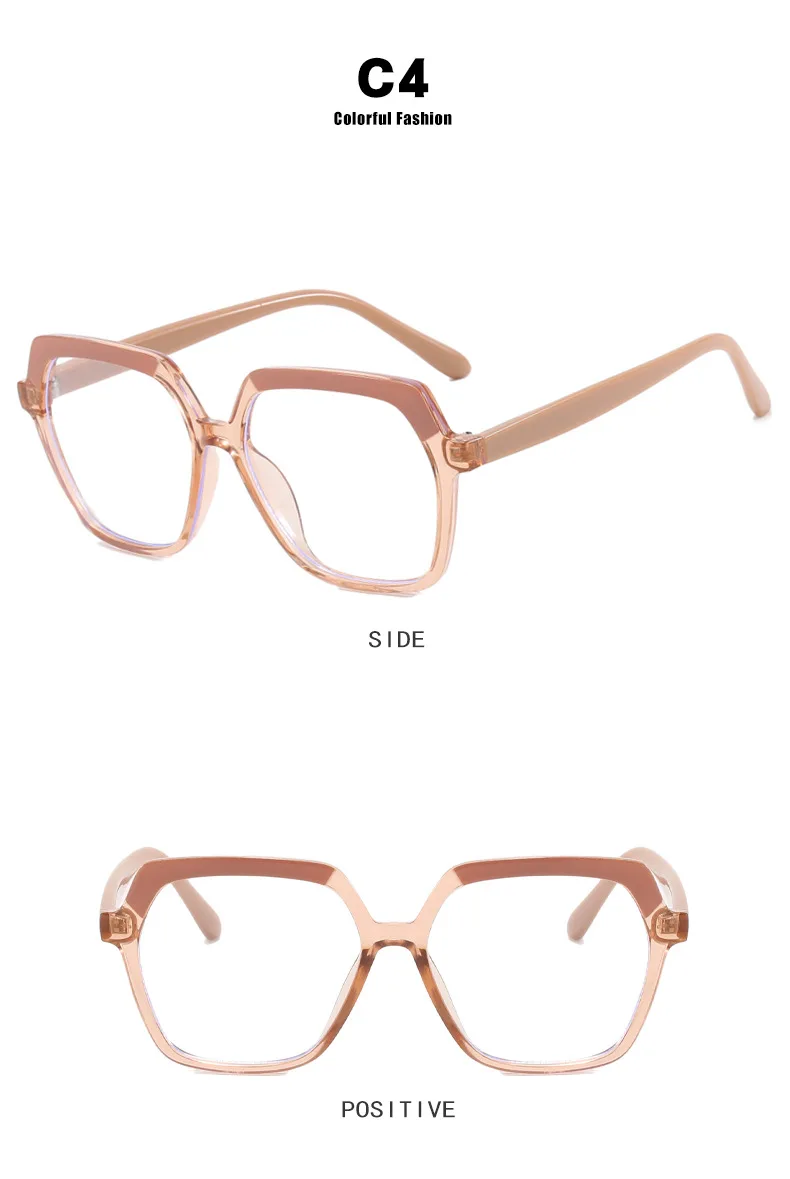 Mode Unregelmäßige Femel Marke Design Verschiedene Farben Rahmen Photochrome Anti Blau Licht Frauen Lesebrille Mehrere Grad – Detail 10