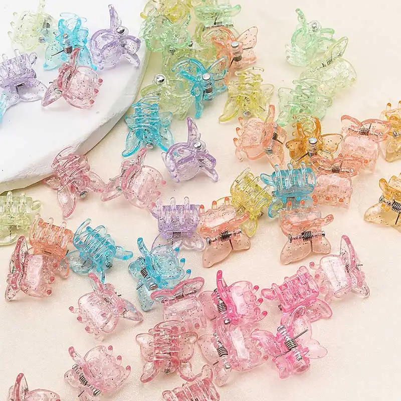 50Pcs Mini Hair Claws Kawaii Butterfly Hair Clips For Baby Girls Sweet Crab Hairpins Kids Barrettes Hair Colorful Accessories