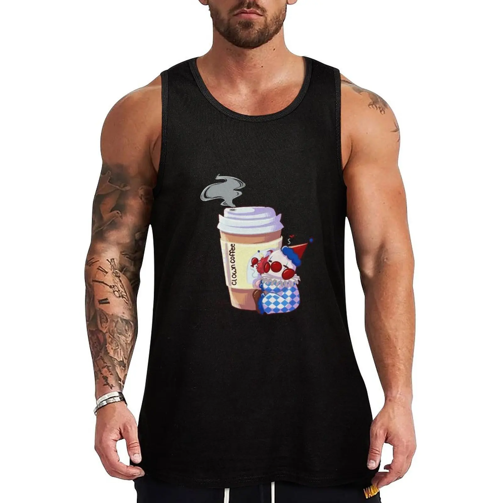

Paco Likes Coffee Tank Top Funny Graphic Tank Top Humor Print Sleeveless
