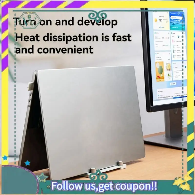 

НОВАЯ вертикальная подставка для хранения ноутбука, регулируемая подставка для ноутбука с двойным зажимом для профессионалов, Lenovo YOGA и других ноутбуков серого цвета