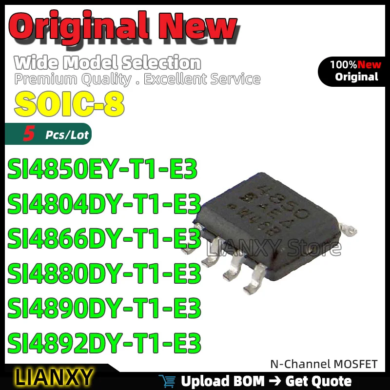 5Pcs SOIC-8 SI4850E…