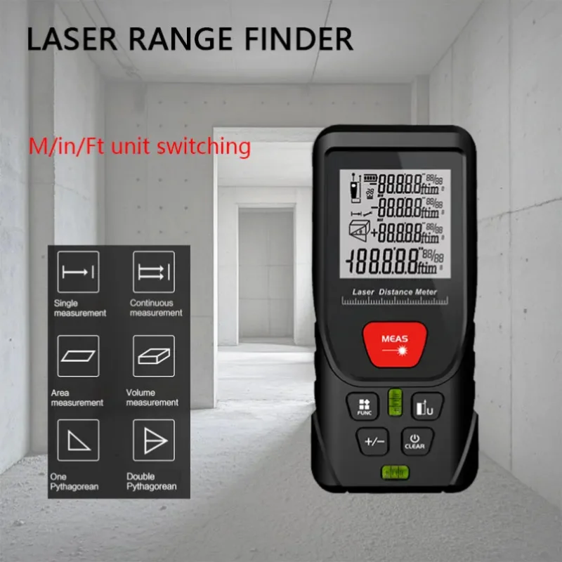 

Laser Distance Meter 50M/70M/100M/120M Digital Tape Measure Precision Rangefinder With Distance/area/volume