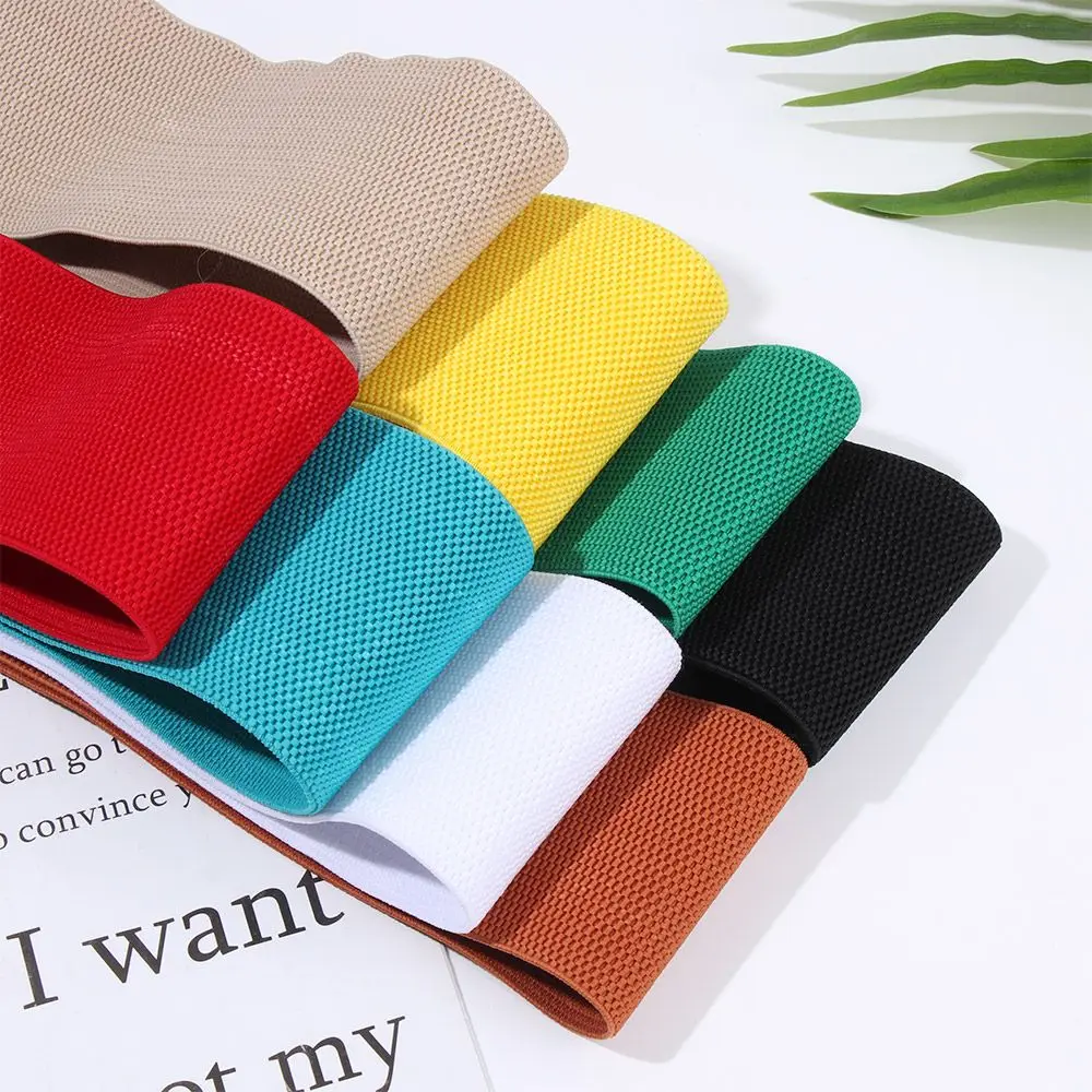 Fascia in vita elasticizzata casual alla moda Cintura elastica larga Abito Cummerbands Cintura con fibbia in metallo