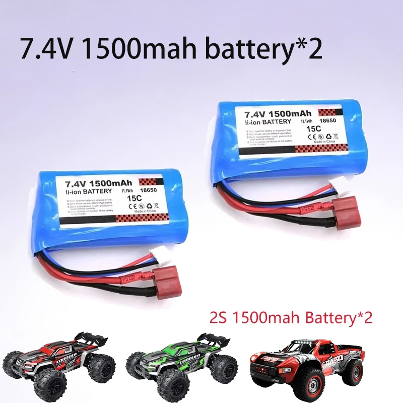 SG216 MAX SG116 MAX 7.4V15C1500mAh2S Li-ion Battery for SCY-16101 SCY-16102 SCY-16302 SCY-16303 RC Toy Car Part Long Battery Lif