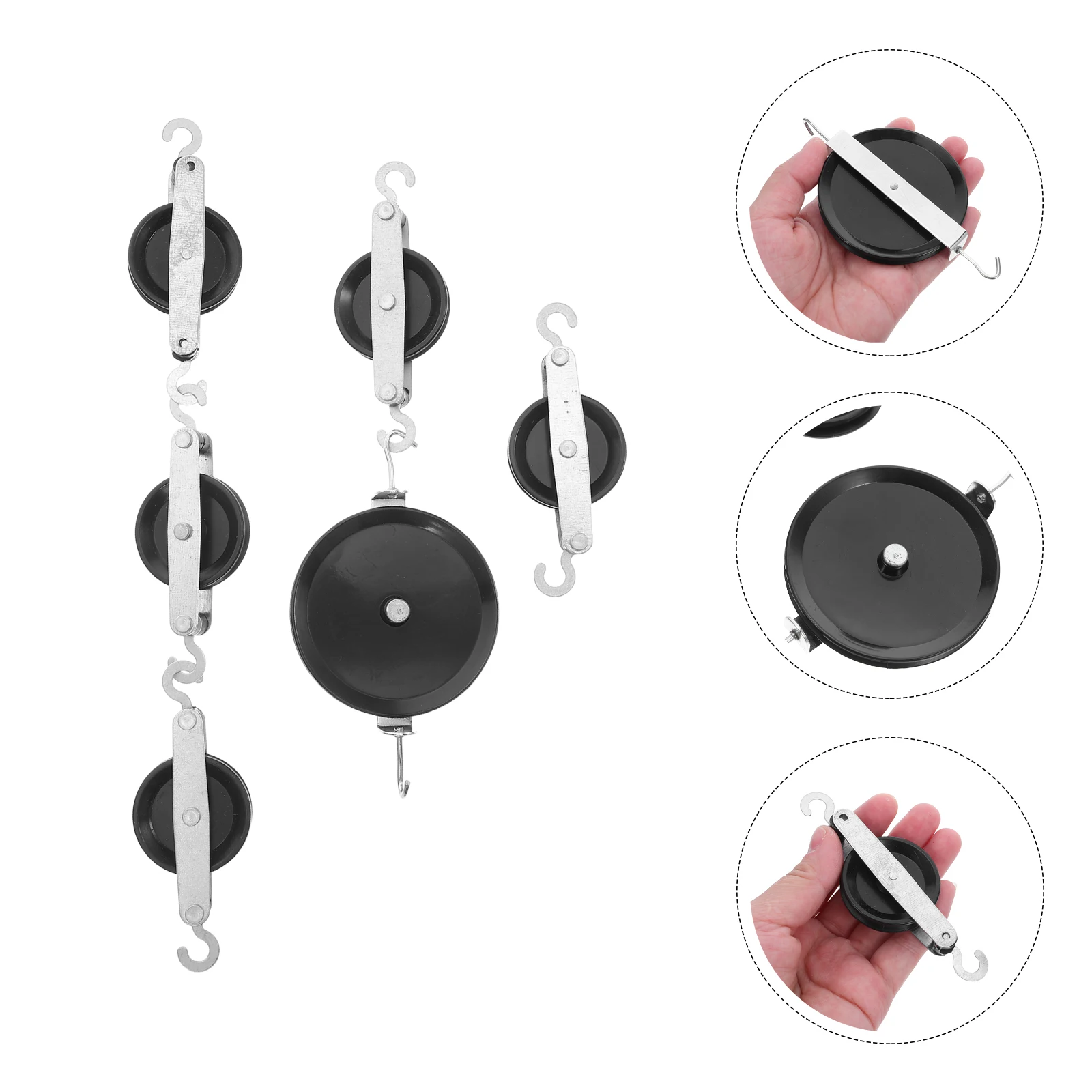 

6 Pcs Experimental Pulley Block Lab Tools with Hook Single Rope Pulleys for Students Lifting System Mechanical Science Toys