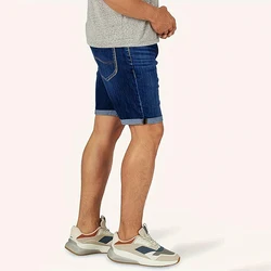 Stretch Denim Shorts Men's Summer Thin Loose Korean Style Trendy Breeches Ripped Casual Trendy Mid-Length Pants