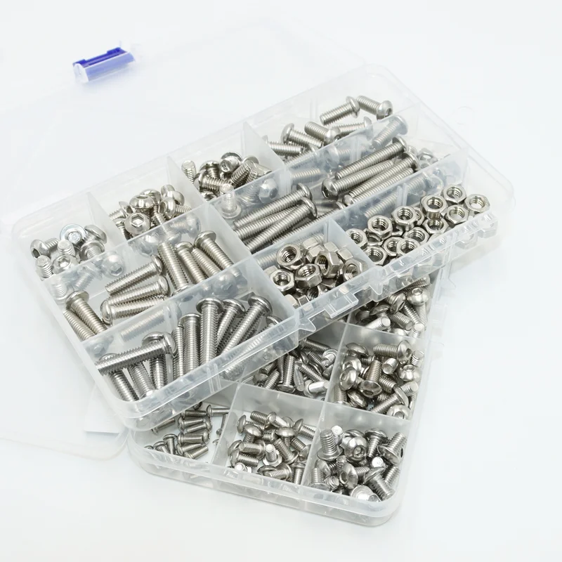 Round Pan Head Hexagon Socket Screw M2 M3 M4 M5 M6 A2 304 Stainless Steel Hex Mushroom Button Head Allen Bolt Nut for Motorcycle