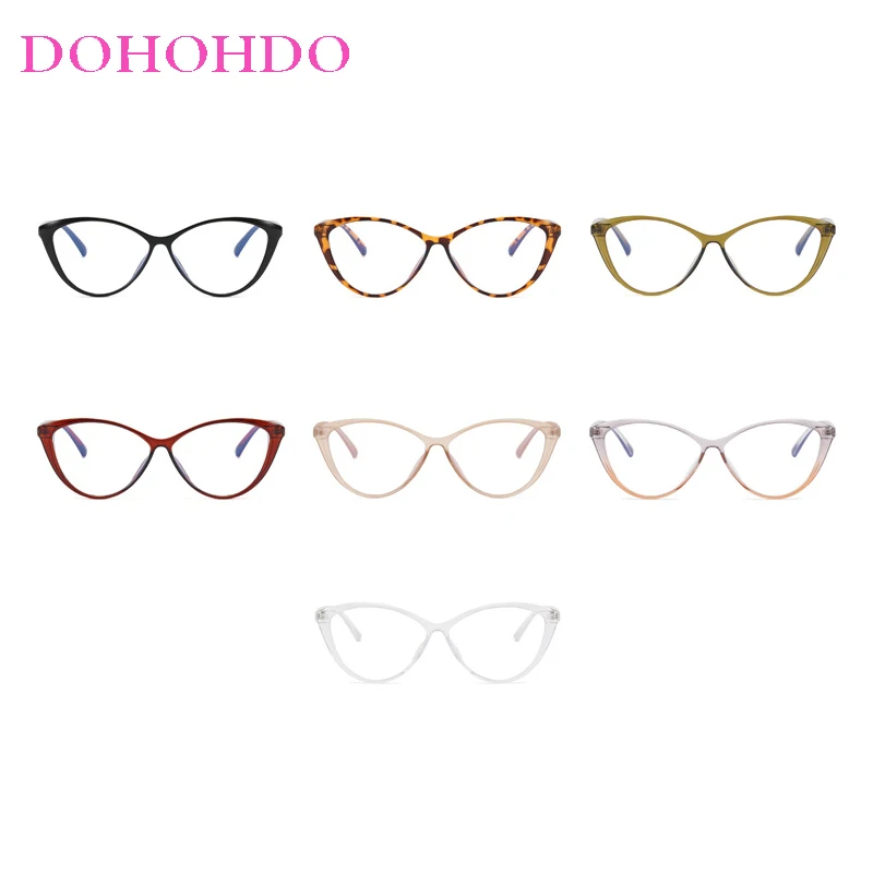 

Fashion Y2K Anti Blue Light Optical Cat Eye Ladies Lightweight Glasses Luxury Brand Designer Computer Glasses For Office Work