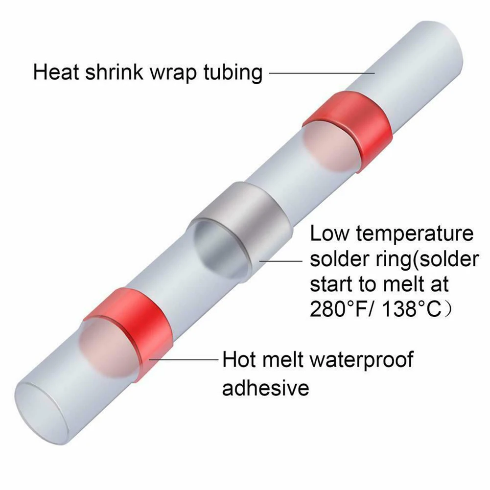 Wire Connector Simple Step Connection for High Quality Welding and Insulation with Heat Shrink Sleeve Connectors