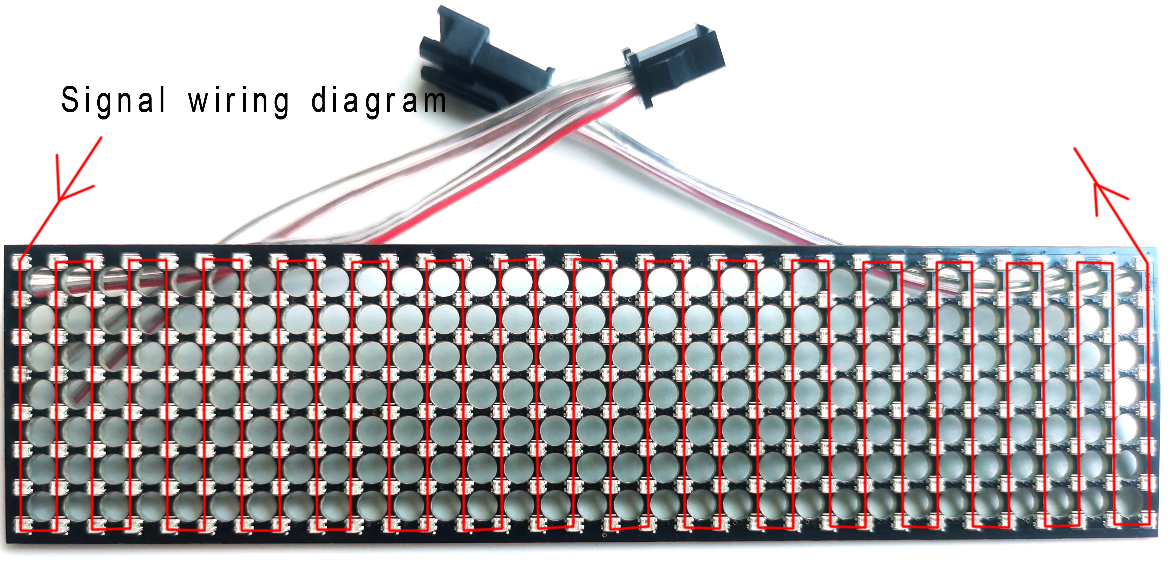 Ws2812-LEDライトモジュール,32x8ポイント,屋内,rgb,フルカラーLED,p5mm smd2020マトリックス,英語の文字,LEDディスプレイ