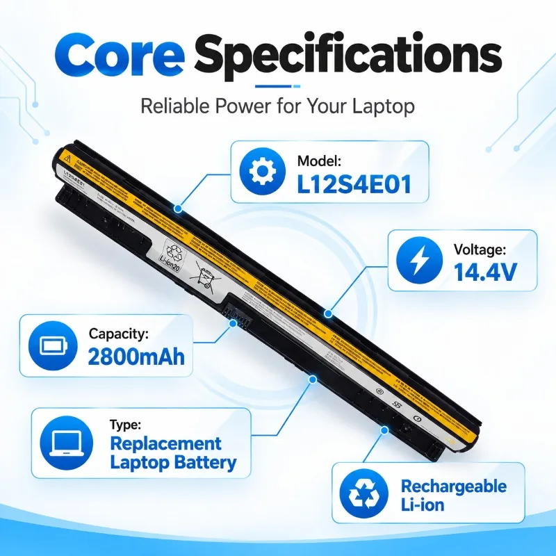 For Lenovo Laptop Replacement Battery L12L4A02 L12S4E01 Fully Compatible for G400S G500S G405S G500 Notebook Battery