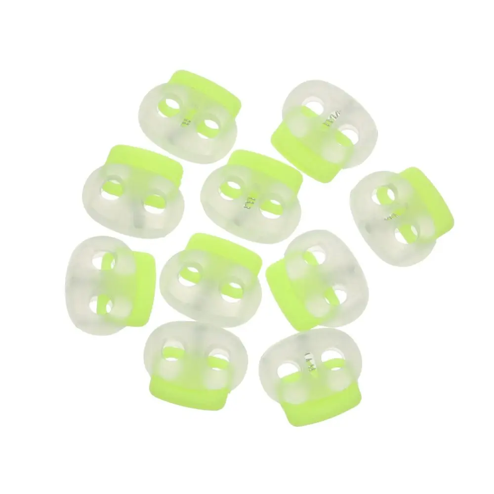 

Adjusting 10Pcs Cord Lock Clip Shoelace Garments Accessoies Buckle Clamp Cord Lock Stopper Toggle Clips Buttons Spring Buckle