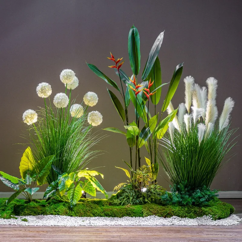 

Reed Grass Simulated Hydrangea Indoor Live Stream Atmosphere Bionic Decorative Ornament