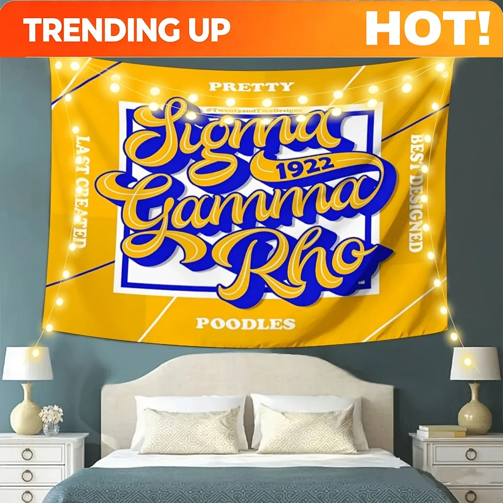 Customize 1pc of Sigma Gamma Rho 19 Peach Skin Wall Hanging, Featuring a Printed Design Perfect for Showcasing in Your Living Ro